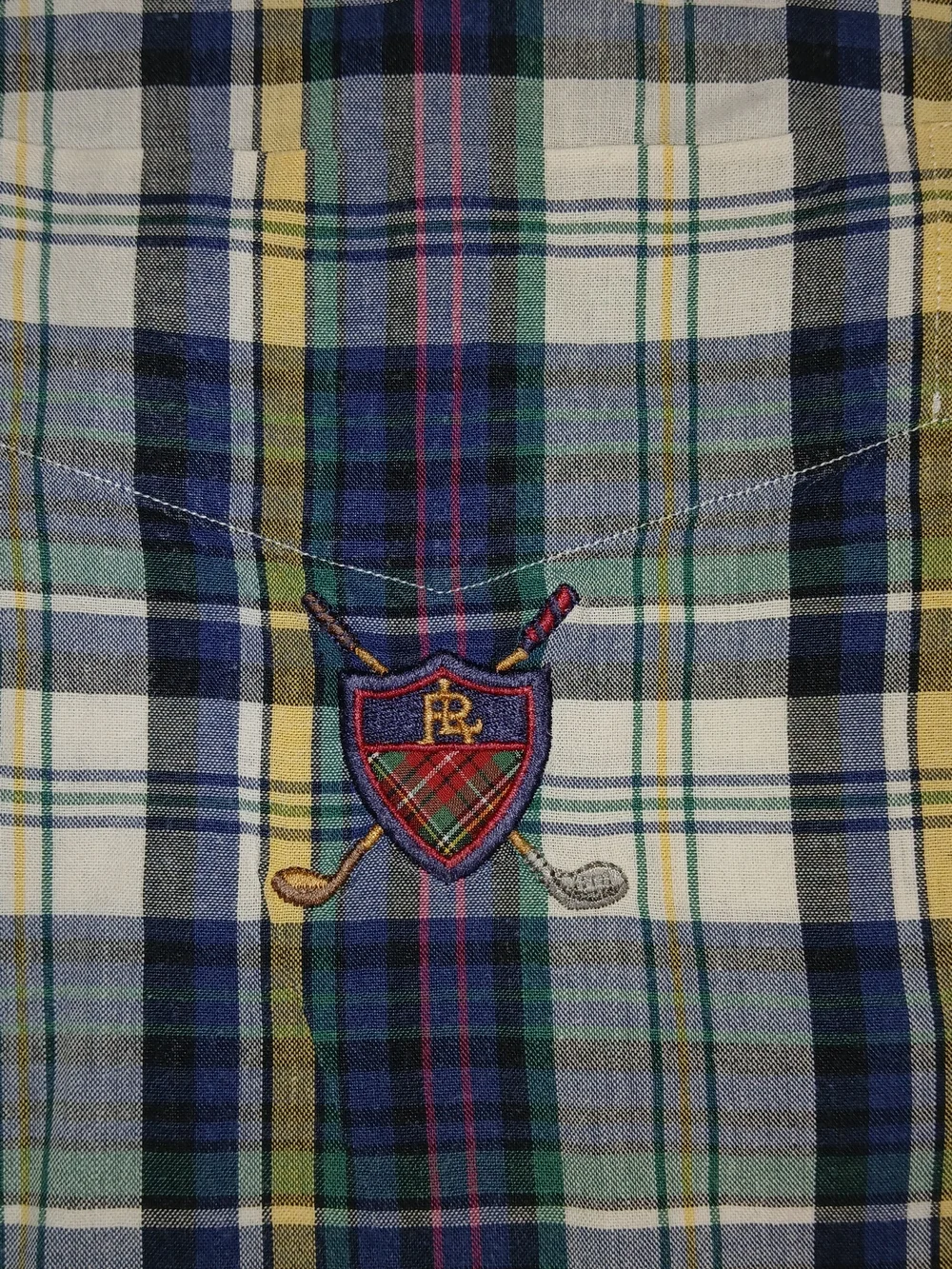 Ralph Lauren Golf Tilden Men's Button-Up Shirt‎ Tartan Plaid - Size Large